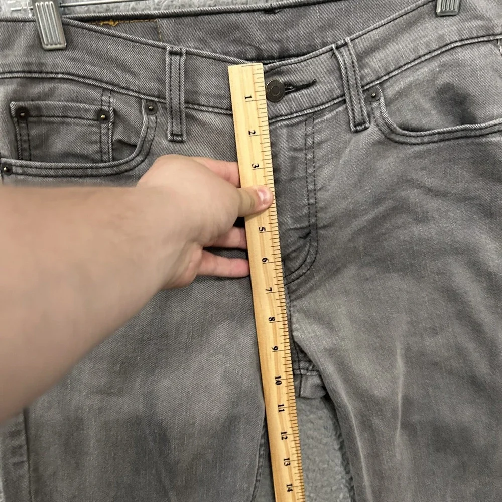Levis Jeans Mens 30x32 Gray Denim 511 Slim Straight American Stretch Red Tab